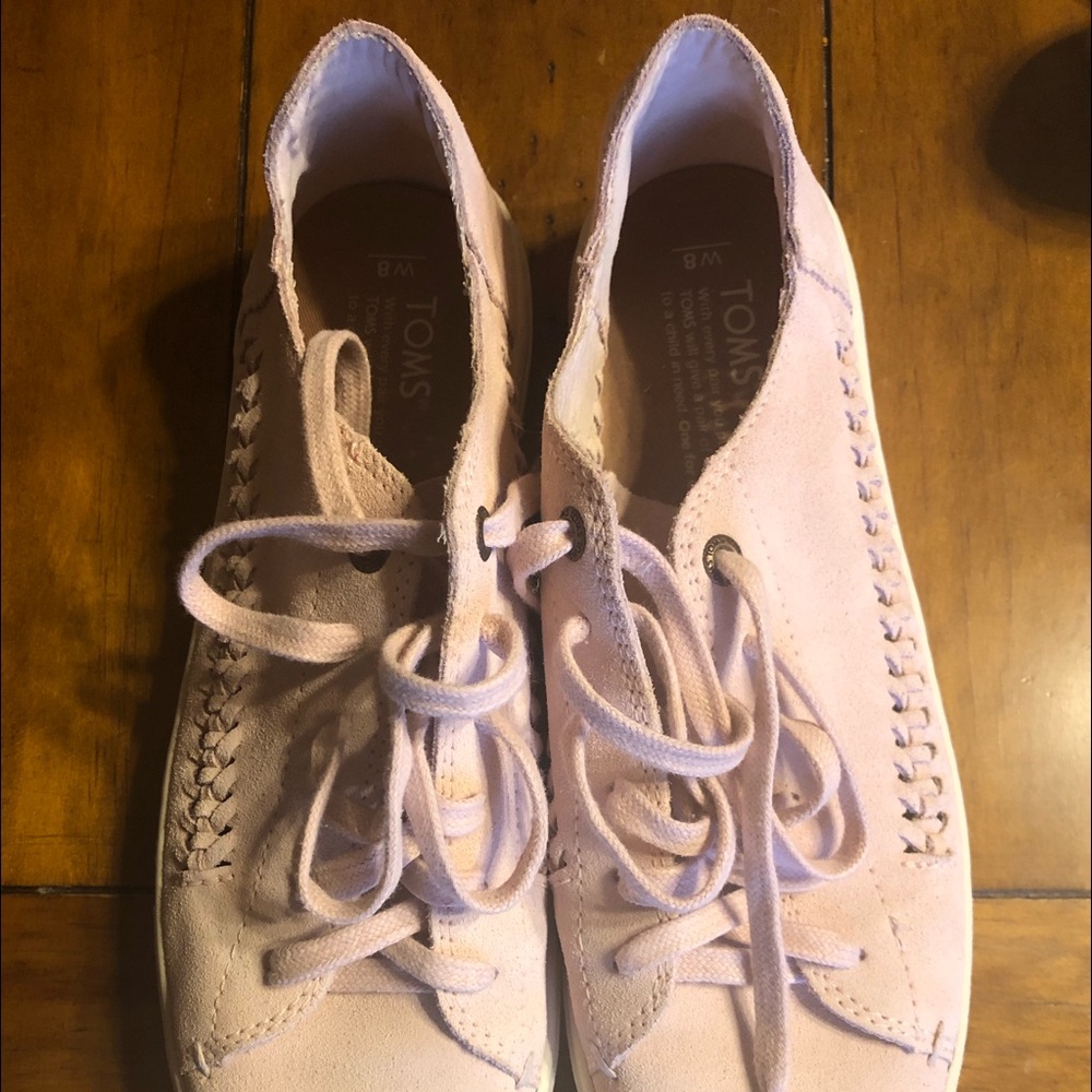 Toms pink suede sneakers